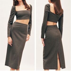 Reformation Ladue Knit Two Piece Size XL NWT $218